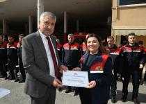 Başkan Zeydan Karalar’dan, itfaiye personeline sertifika